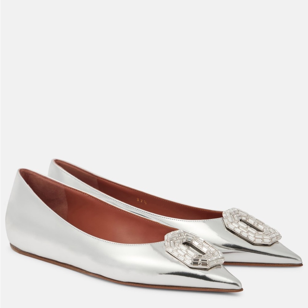 Amina Muaddi
Silver Ballet Flats
Only worn to try on
Size 38.5 fits 8-8.5